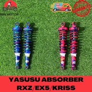 【SBK MOTOR】YASUSU Corak Batik Absorber | RXZ / EX5 / KRISS | Heavy-Duty Rear Suspension | Absorber M