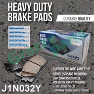 Advics Aisin Heavy Duty Disc Brake Pad Front J1N032Y Isuzu D-Max 2.5 3.0 4JA1 4JH1 4JX1 Chevrolet Co