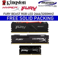 Kingston FURY BEAST/ FURY IMPACT PC RAM NOTEBOOK RAM 4GB 8GB 16GB DDR4 2400/ 2666/ 3200/ 3466 Mhz De