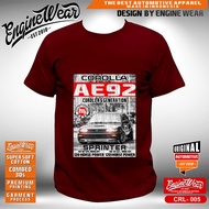 kaos corolla twincam AE 92 tshirt toyota corolla baju mobil corolla AE92 sedan otomotif CRL005