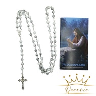 Prayer & Rosary Sheet Package 77x Our Father | Rosary Beads White Pattern | Catholic Prayer Necklace