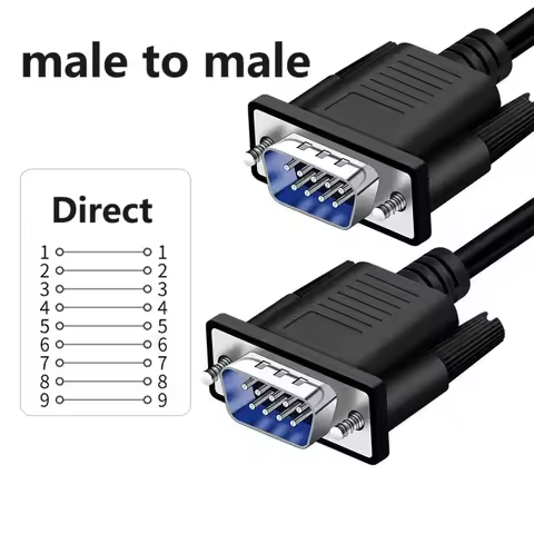 0.5m 1.5m DB9 9Pin Serial RS232 Extension Cable Male Female DB9 9Pin Connector DB9 9Pin Serial cable