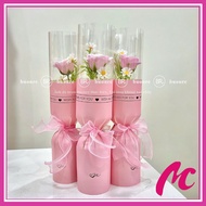 March 8 Gift_Bouquet of 1 Mica Wax Roses with Super Hot Lovely Card Bag, Meaningful Gift for Loved O