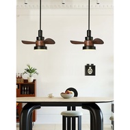 Fan Light Walnut Color Retro Ceiling Fan Light Movable Magnetic Track Vintage Style Dining Ceiling F