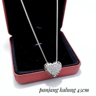 925 Silver Love Pendant Necklace with White Gold Plated Love Necklace 925 Silver Necklace Fashion Je