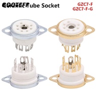 CARAMELOMA 1Pcs Ceramic Tube Socket, PCB Mount 7Pin B7G Valve Base,  DIY Tin-Plated GZC7-F GZC7-F-G 