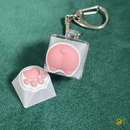WXDX.TH Keyboard Key Chain, Lightweight Cat Butt Keycap Tester, Cute Portable Cat's Claw Keyboard Ta