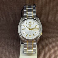 Seiko 5 SNKL57K1 Two Tone Stainless Steel White Analog Automatic Men's Watch