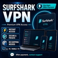 Surfshark VPN Premium Account | PC / Mobile App / TV | VPN Privacy | Secure Internet Access | Fast P