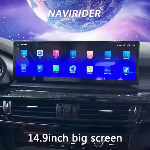 14.9" Car Video Player GPS Display Android 14 Carplay GPS Navigation For Bmw X5 X6 F15 F16 2014-2018