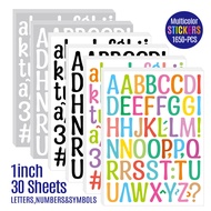 1 Inch Vinyl Self-Adhesive Letter Alphabet ABC Stickers for DIY Mailbox House Numbers Posters Classr