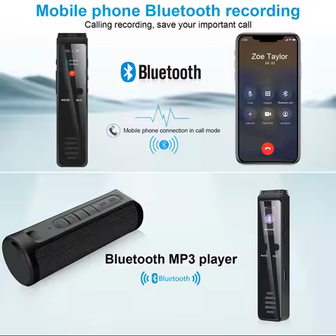 Bluetooth Voice Activated Digital Voice Recorder 8GB 32GB 64GB USB Pen Phone Call Recording A Key RE