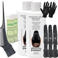 Real BRAZILIAN STRAIGHT Keratin Straightening Treatment Kit Pro Result Keratin Protein Arganoil Coll