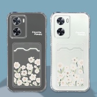 Favorite flowers Pattern Put Id Card Phone Case Casing For Oppo F19 A16 A16 A15 A5 A3S A5s A12 A11K 