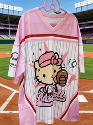 Hello Kitty Jersey Sportswear Jersey Kid Jersey Loose Casual Lightweight Breathable Summer Men Jerse