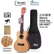 Uma Ukulele 26' Tenor Spruce Solid Top  UMA UK-06ST