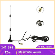 Magnetic Base 12dBi External Antenna with SMA Connector for 2.4G/5G Wifi Router Modem Antenna GR174 3 Meter Cable