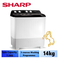 Sharp Washing Machine 14kg EST1416 Semi-Auto Washing Machine Mesin Basuh With Non Rusty Body