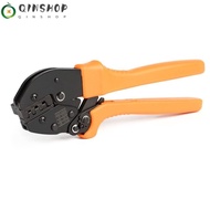 QINSHOP Crimping Pliers, Yellow Alloy Steel Wire Strippers, Durable Wiring Tools Cable