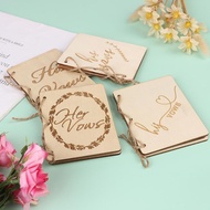 Twsg 2PCS Wedding Vow Books Wedding Vow Notebook Creative Sturdy Kraft Paper Handbook QDD