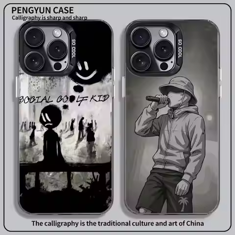 Rapper B-BENY JR Phone Case Phone Case for iPhone 11-16 Pro Max Colorful Anti Slip Anti Fingerprint 