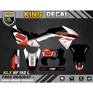 Decal KLX BF 150L KLX OLD KLX S DECAL KX CUSTOME DECAL KLX BF 150L 55