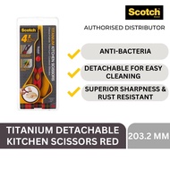 3M Scotch Titanium Detachable Kitchen Scissors (Red) - 3M-KS-DTR