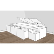 King size window bay storage singapore king size bed frame