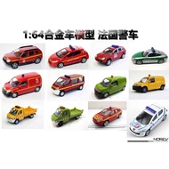 Foreign Trade Alloy Toy Car 1/64 CITRON Citroen DS Simulation Police Car Model Length about 8CM