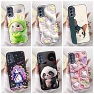 For Motorola Moto G62 5G Casing Cute Rabbit Panda Shockproof Silicone Soft Matte Phone Cover For Mot