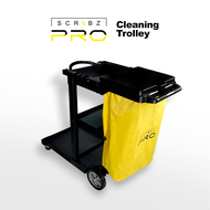 SCRUBZ Pro Cleaning Trolley Movable Janitorial Cart Shopping Mall Hotel Guest Room Cleaning Cart Cle