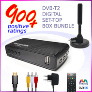 Digital TV Set top Box Singapore with/without Active Indoor DTV DVBT2 Antenna and HDMI cable (dvb t2