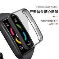 新店促銷：適用華為榮耀手環6保護殼表殼6nfc版pro六代保護套honorband6配件外殼硅膠腕帶金屬不銹鋼創意針扣表