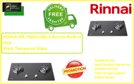 RINNAI RB-7302S-GBS 2 Burner Built-In Hob Black Tempered Glass / FREE EXPRESS DELIVERY