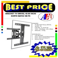 NB P6 Swivel Bracket for 45-80 inch led tv, load resistance up to 45kg, double arm