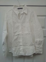 ZARA 白襯衫 white shirt, size EU/US M, Mex 28, CN 170/88A