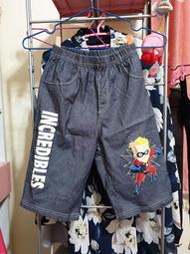 男童女童小孩兒童裝 韓國帶回 超人特攻隊電影 短褲子牛仔褲子 全棉純棉 口袋鬆緊帶彈性 英文字母 深藍色黑色 ➱ 15 