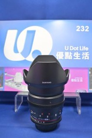 『回收相機』『Trade In優惠』新淨 Samyang 24mm T1.5 For Nikon F 電影鏡 通光量1.5 手動鏡 Cinema 廣角鏡 D850 D780 D5 D6 D810 D7