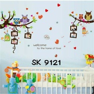 SK9121 Frame Owl Wallsticker Wall Sticker Wall Sticker