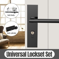 [SG Seller] Black Square Universal Bathroom Lockset Set /  Main Door Lock / Griphandle Lock / Door Lock / Lockset