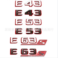 Suitable for Mercedes-Benz New E-Class Modified E53 E63S E43 Car Tail Mark Word Mark AMG Black Red V