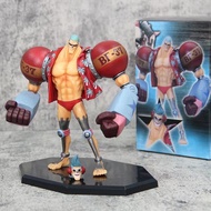 โมเดลวันพีช Action Figure One Piece FRANKY Dual-Head DX Standing Posture 18cm Figure Model The Straw Hat Pirates Franky ตุ๊กตาอนิเมะ