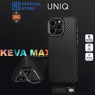 Ốp Lưng UNIQ KEVA MAX Cho iPhone 16 Pro Max Bằng Sợi Aramid Thật Khung Camera Kim Loại Làm Đế Có Nam