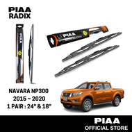 PIAA RADIX Soft Silicone Wiper For NAVARA NP300 2015 ~ 2020 (24" & 18")