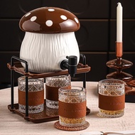 Cute mushroom water jug with spigot, large-capacity, high-temperature resistant, suitable for cola, 