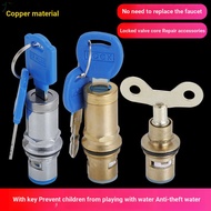 Lock Faucet Valve Core Lock Valve Core with Key Core Faucet Outdoor Anti-theft Faucet Valve Core