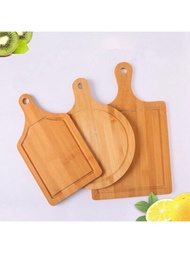 1入實木及竹製砧板,適用於家庭使用,水果、披薩和蔬菜切割砧板
