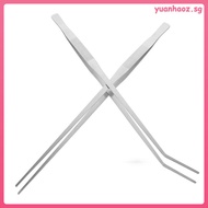 2 PCS Tweezers Terrarium Curved Feeding Aquarium Planting Tools Extra Aquascaping Cleaning Tongs yua