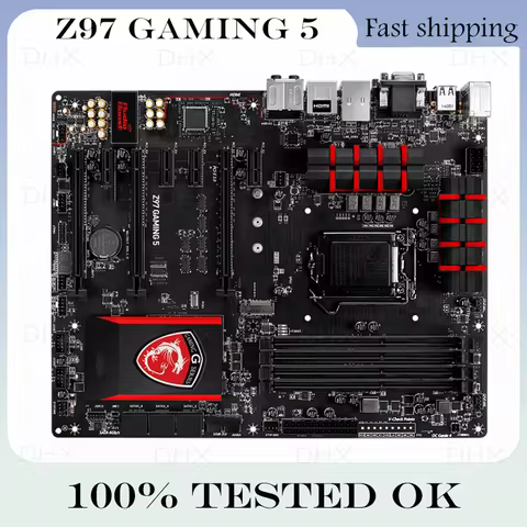 For MSI Z97 GAMING 5 Motherboard DDR3 Intel Z97 32GB ATX LGA 1150 Mainboard 100% Tested Fully Work b