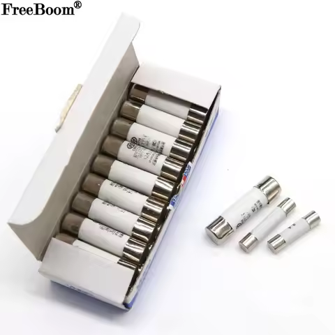 10Pcs Fusible 5x20mm 6x30mm 10x38mm Fast Blow Tube Fuses 250/500V 0.5 1 2 3 4 5 6 8 10 15 16 20 32A 